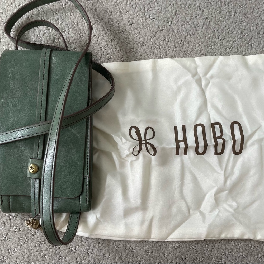 HOBO Green Leather Shoulder Bag